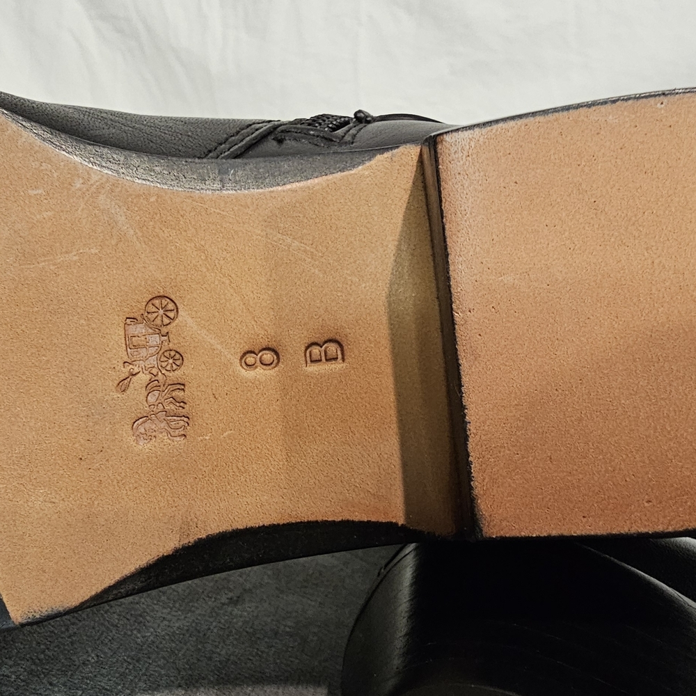 *NWOB* Coach Black Leather Boots (Never Worn) - Picture 10 of 16